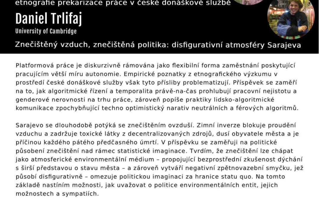 dvoustý devatenáctý Gellnerovský seminář se Sabinou Vassilevou a Danielem Trlifajem 